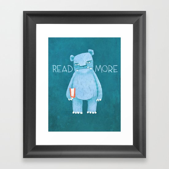 READ MORE BOOKS Framed Art Print