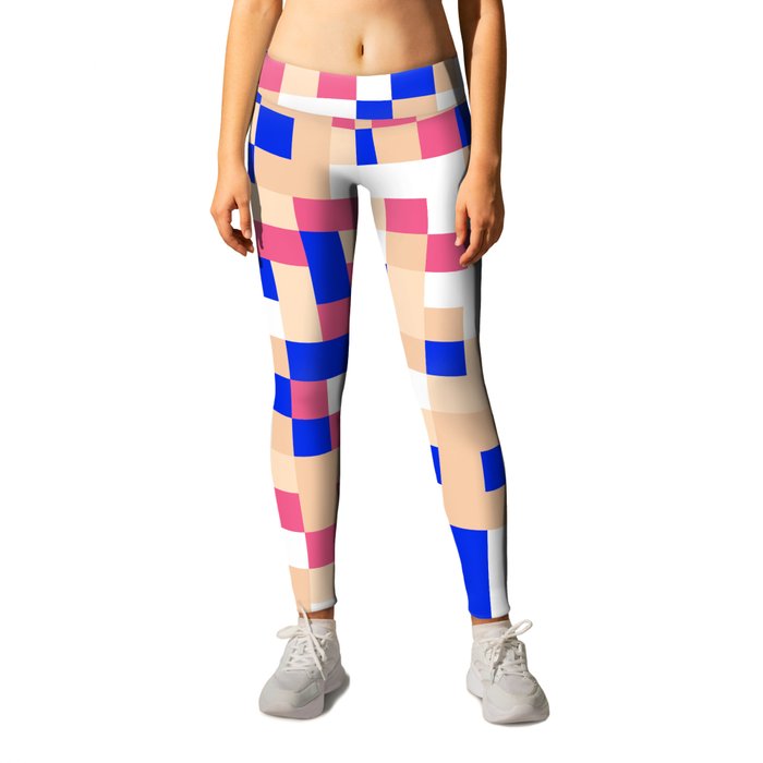 Abstract Multicolor Halftone Background.  Leggings