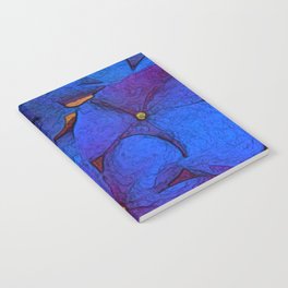 Crinkly floral blue Notebook