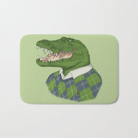 Argyle Crocodile Bath Mat