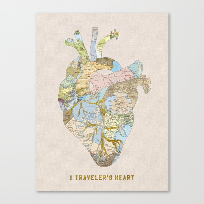 A Traveler's Heart Canvas Print