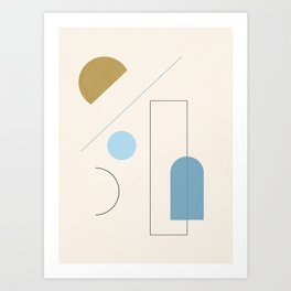 minimal geometric art 3 Art Print