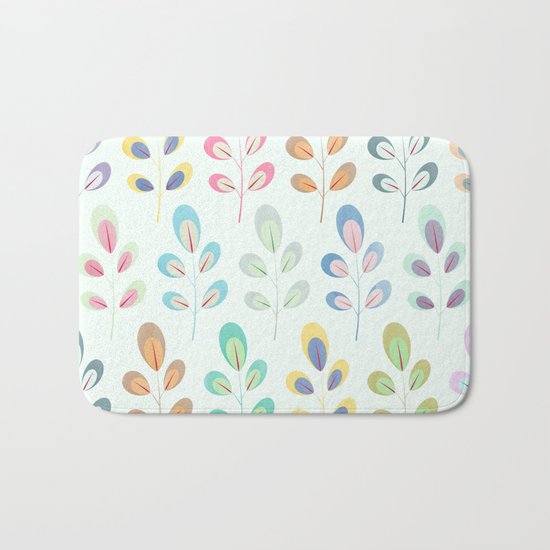 Colorful Leaves III Bath Mat