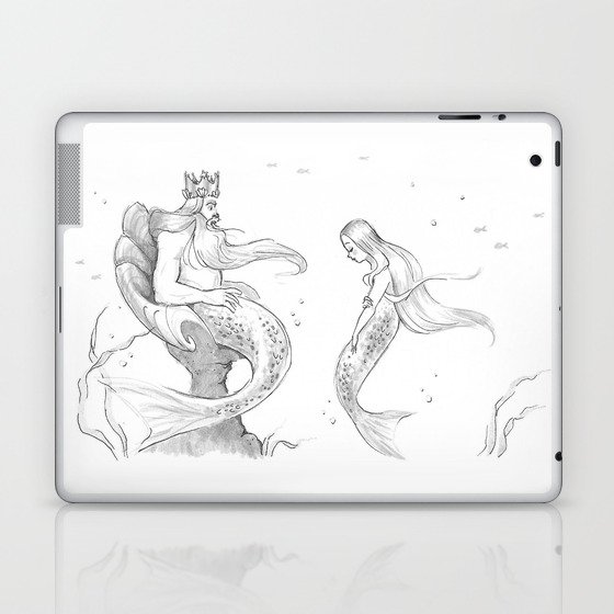 The Little Mermaid - Pen/Ink Laptop & iPad Skin by Dylan Bonner