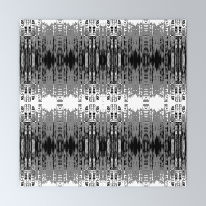 Laced Rows Of Abstract City Skyline Mini Art Print By Psycheacrylic Society6