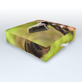 South Africa Photography - Giraffe Smiling Outdoor Floor Cushion