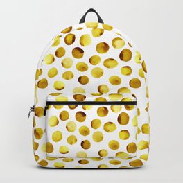 Watercolor Dots // Goldenrod Backpack