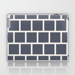 Dark Gray and White Bricks Retro Pattern  Laptop Skin