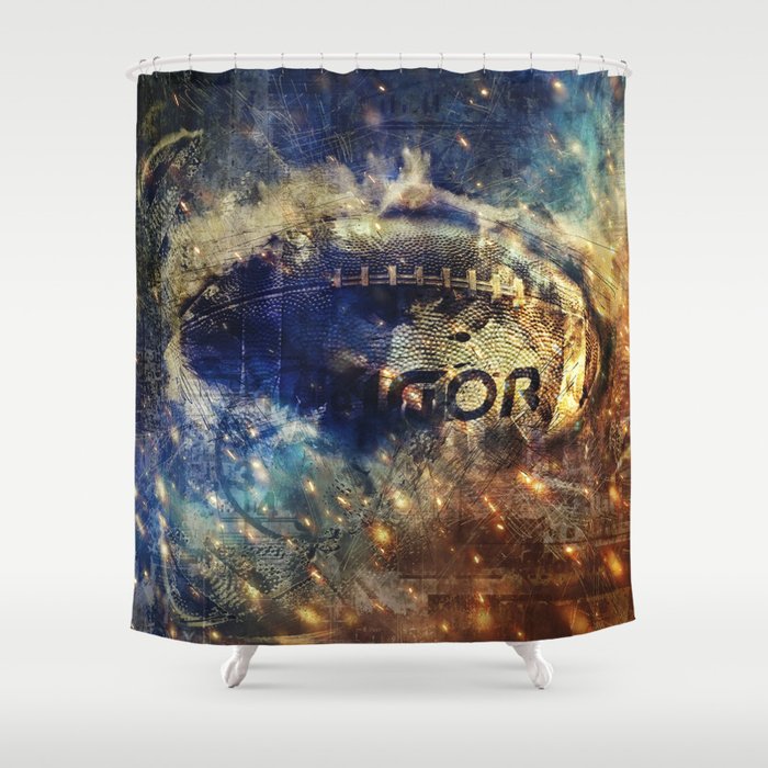 Abstract American Football Shower Curtain By Simonegatterwe Society6