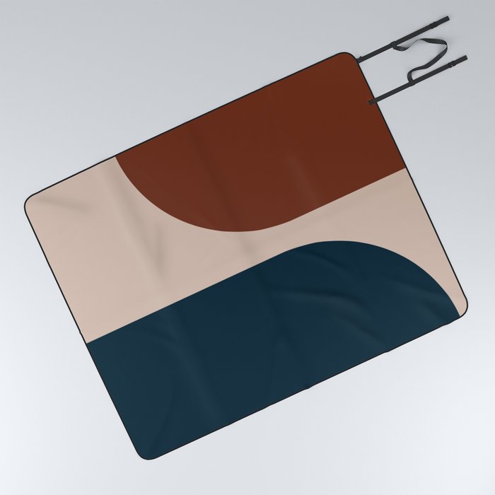 Modern Minimal Arch Abstract LXXV Picnic Blanket