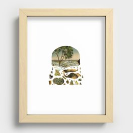 Beautiful collage natural illustration  Recessed Framed Print