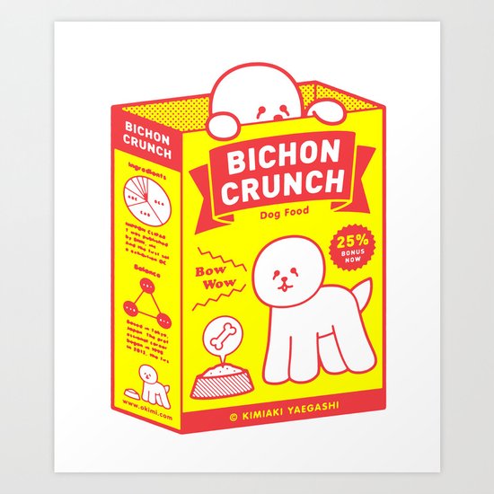 BICHON CRUNCH Art Print