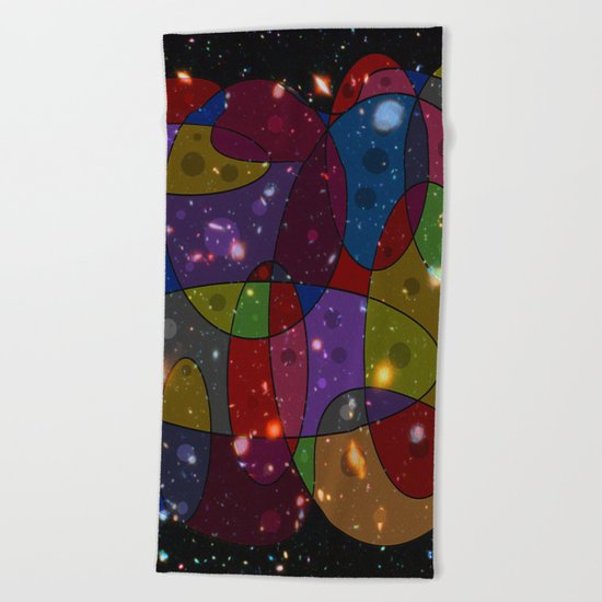 Abstract #305 Galaxies Beach Towel