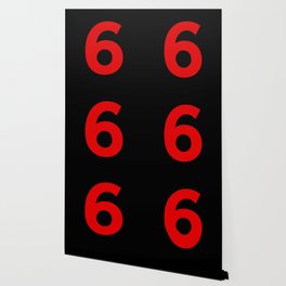 Number 6 (Red & Black) Wallpaper