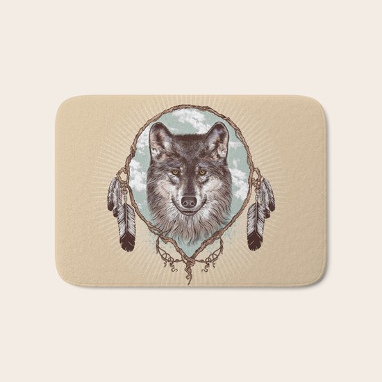 Gray Wolf Bath Mat