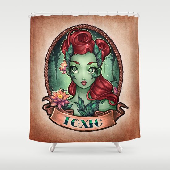 TOXIC pinup Shower Curtain