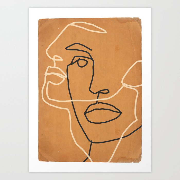 Abstract Face 6 Art Print