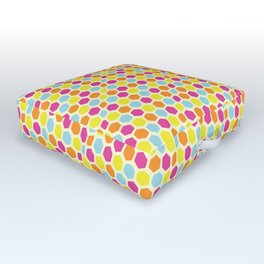 Hexagon Color Pattern Outdoor Floor Cushion
