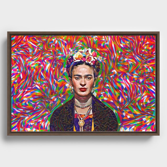 Candy Swirls Frida Framed Canvas