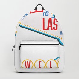 Welcome to Las Vegas Nevada logo. Backpack