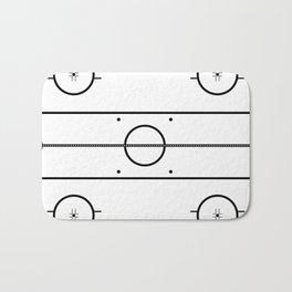 Ice Hockey Rink Bath Mat | Rink, Canvas, Line, Lines, Abstract, Outside, Digital, Hockey, Vector, Figurative 