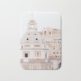 Pale Rome Bath Mat | Italyphotography, Rome, Skyline, Forum, Cityscape, Color, Digital, Buildings, Peach, Architecture 