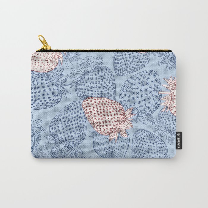 Strawberries and Cream Carry-All Pouch