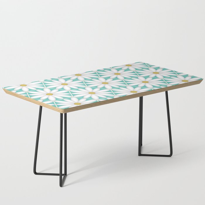 Daisy Hex - Turquoise Coffee Table