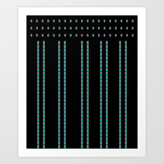 Teal Dance Art Print