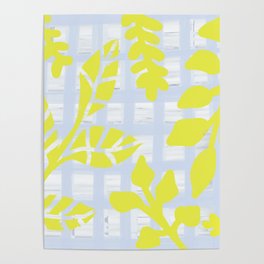Yellow leaves  picnic pattern  Poster