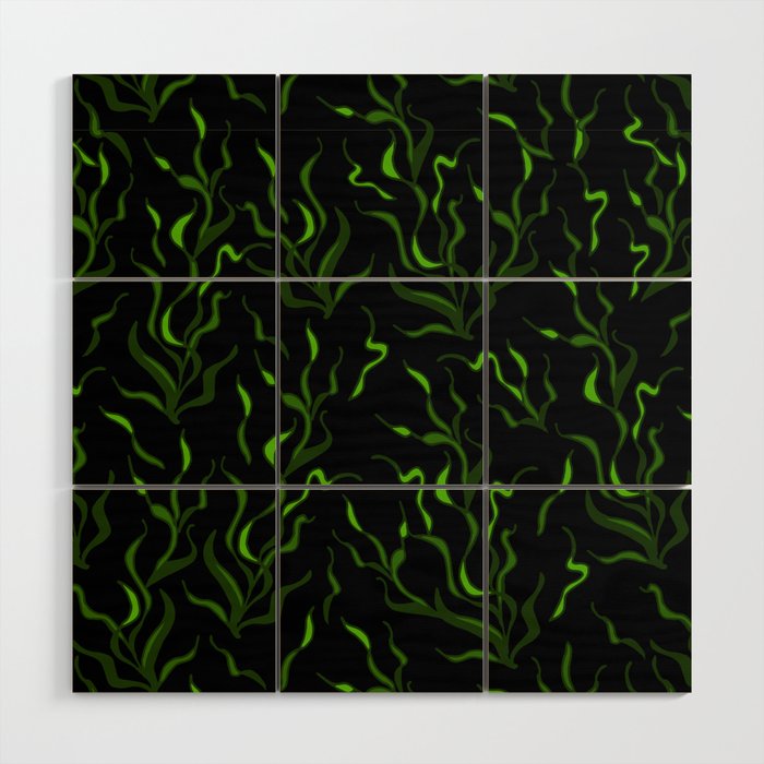 Dark Seaweed Wood Wall Art