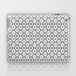 Grey Retro Christmas Pattern Laptop Skin