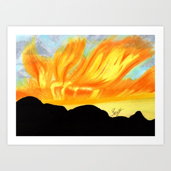 Fire in the Sky Art Print