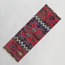 Obruk Konya Turkish  Antique Kilim Rug Print Yoga Mat