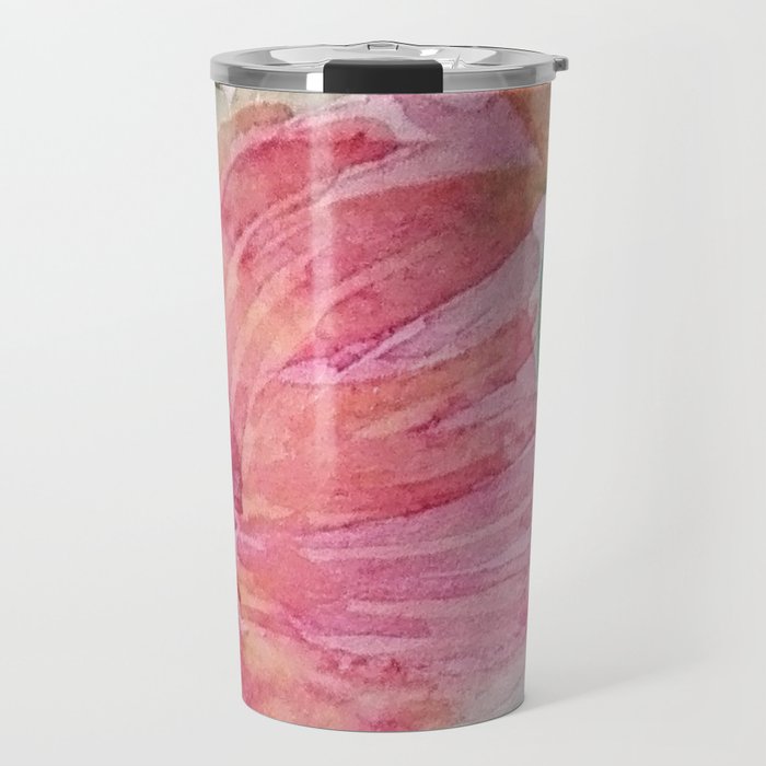 Watercolor flowers and leaves Travel Mug