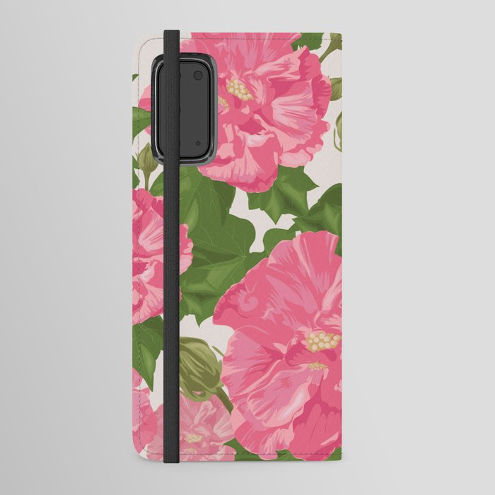 Pink Flowers Android Wallet Case