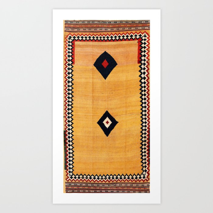Qashqa’i Fars Southwest Persian Kilim Print Art Print