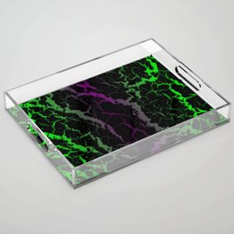 Cracked Space Lava - Green/Purple Acrylic Tray