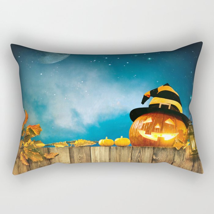 Halloween Pumpkin Rectangular Pillow