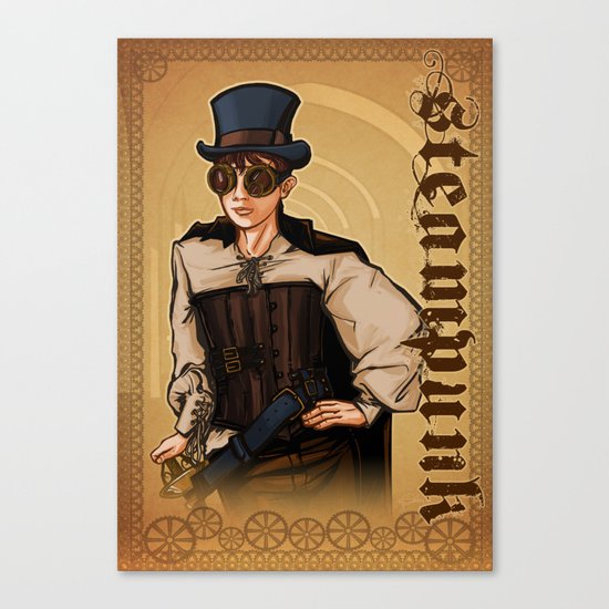 Steampunk Lady Canvas Print