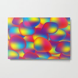 Very Colourful Blurred Abstract Ovoids Metal Print | Fractal, Sky, Round, Cranberries, Bold, Ovoid, Abstract, Tactile, Oval, Egg 