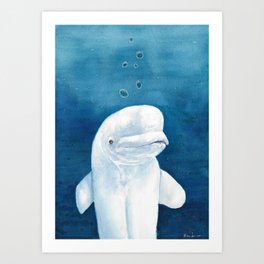 Beluga Blue Art Print