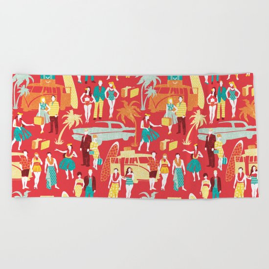 Hawaii elegance in action Beach Towel