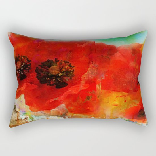 Champ de coquelicots Rectangular Pillow