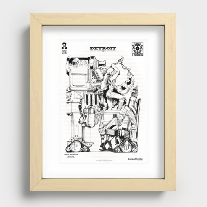 Detroit: The Present - "Revolution" (1st Edition, B&W) Recessed Framed Print
