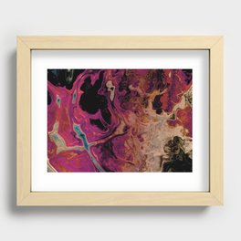 Abstract Surrealist Liquid Shapes Recessed Framed Print