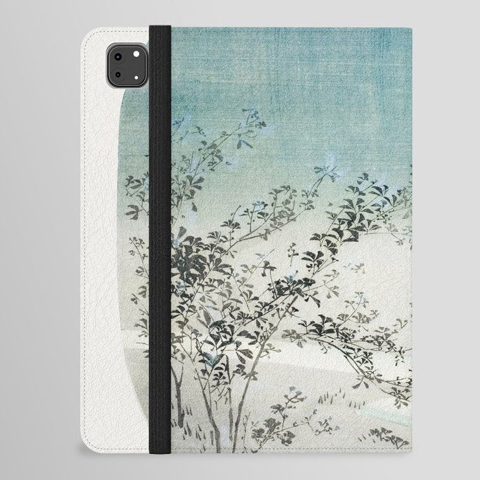Full Moon and Autumn Flowers By the Stream iPad Folio Case