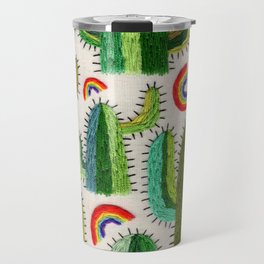Cacti and Rainbows Travel Mug
