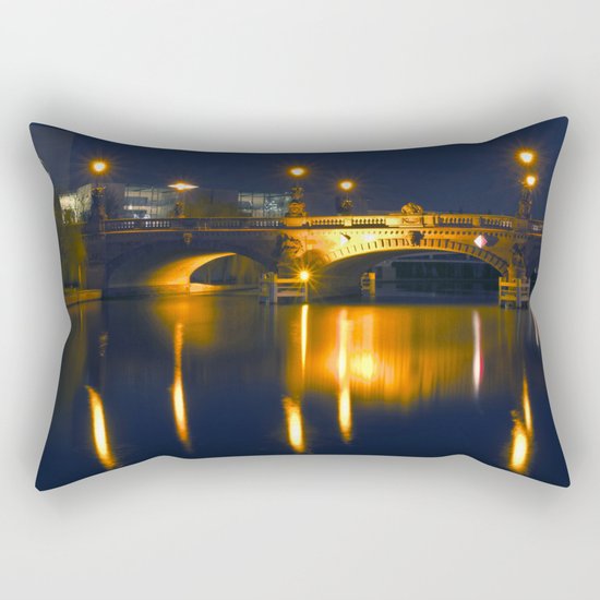 BERLIN NIGHT on the RIVER SPREE Rectangular Pillow