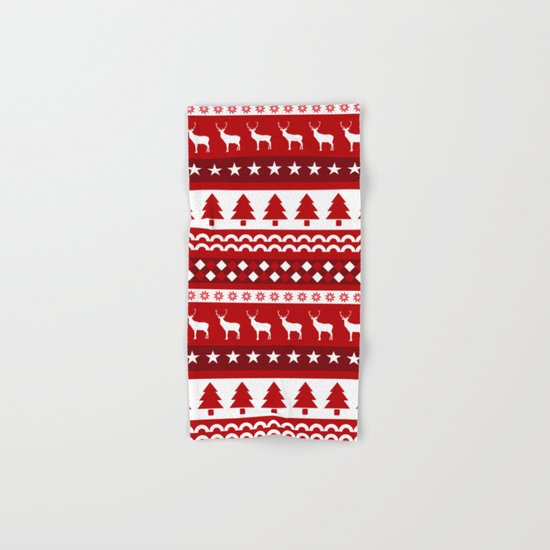 Christmas Pattern Hand & Bath Towel